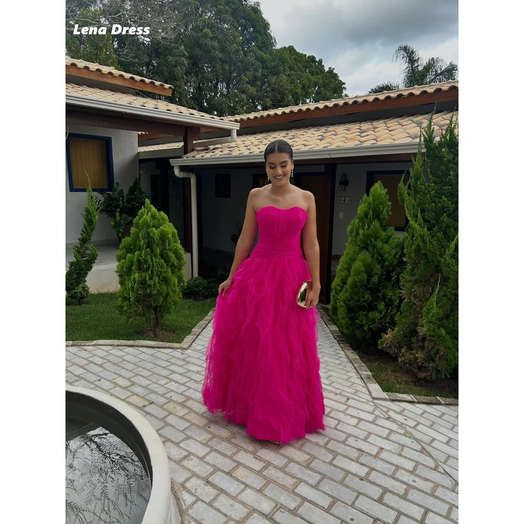 

Lena Sleeveless Elegant Evening Dresses for Woman Luxury Party Dress Formal & Evening Gowns Customized A-line Multi-layer Women