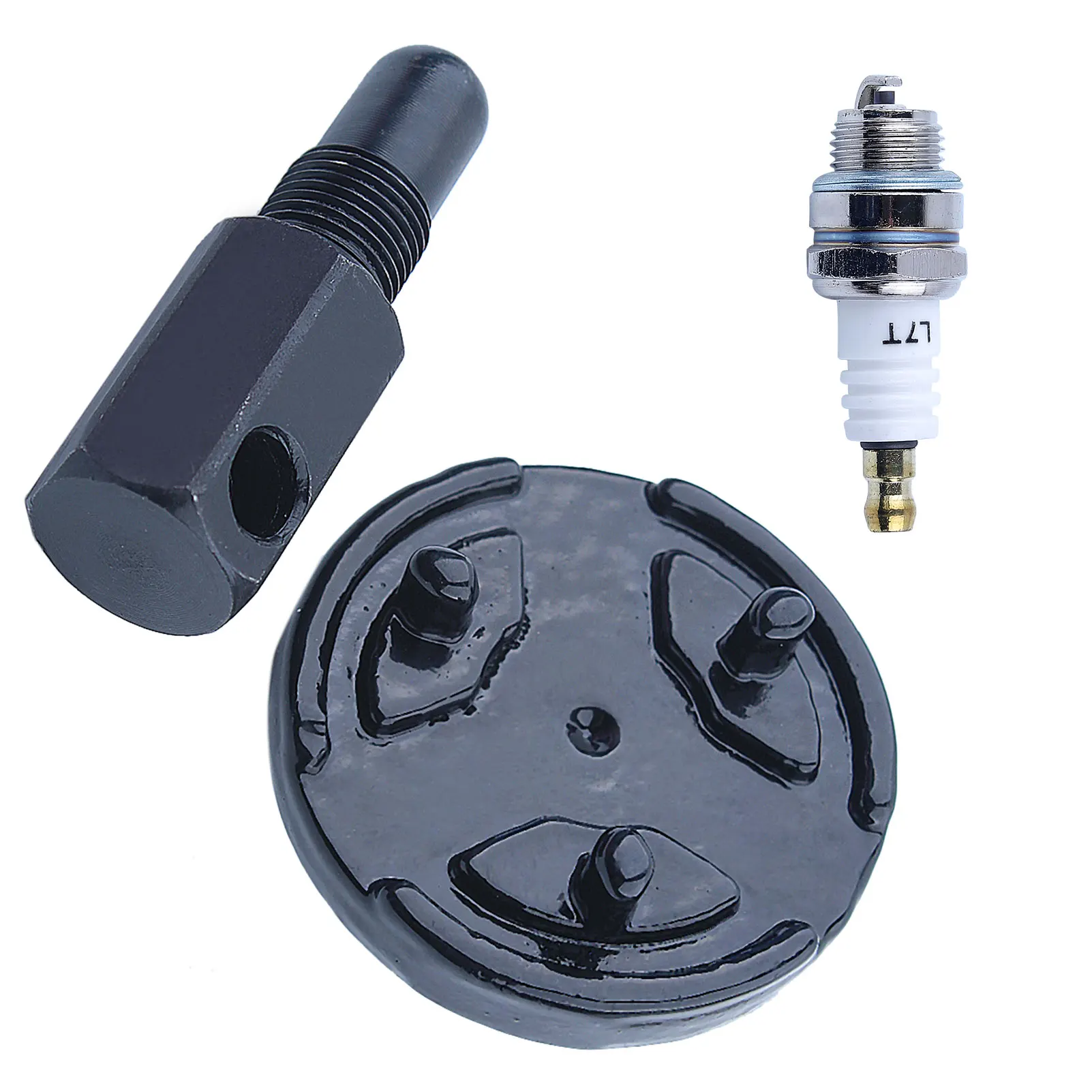 14mm Chainsaw Clutch Removal Tools Piston Stop Clutch Flywheel Dismount Tool Spark Plug for 45/52/58 2 Cycle