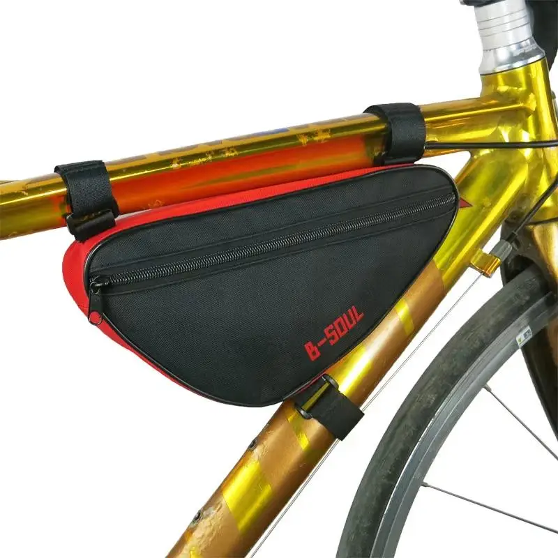 textureBike Frame Triangle Bag 3L Storage Waterproof Front Tube Case Cycling Accessories for Mountain Road Bicycle Adventure