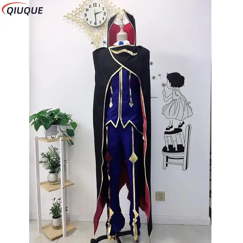 Lelouch of the Rebellion R2 Zero Lelouch Lamperouge Cosplay Costume Anime Outfits Cloak Halloween Carnival Party Suit