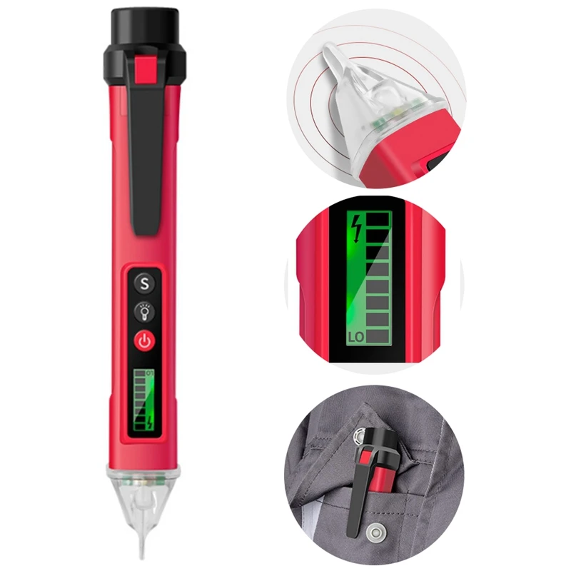 Caneta elétrica doméstica de indução, eletricista, multiuso, alta precisão, verificação de ponto de interrupção, linha de fogo zero, durável