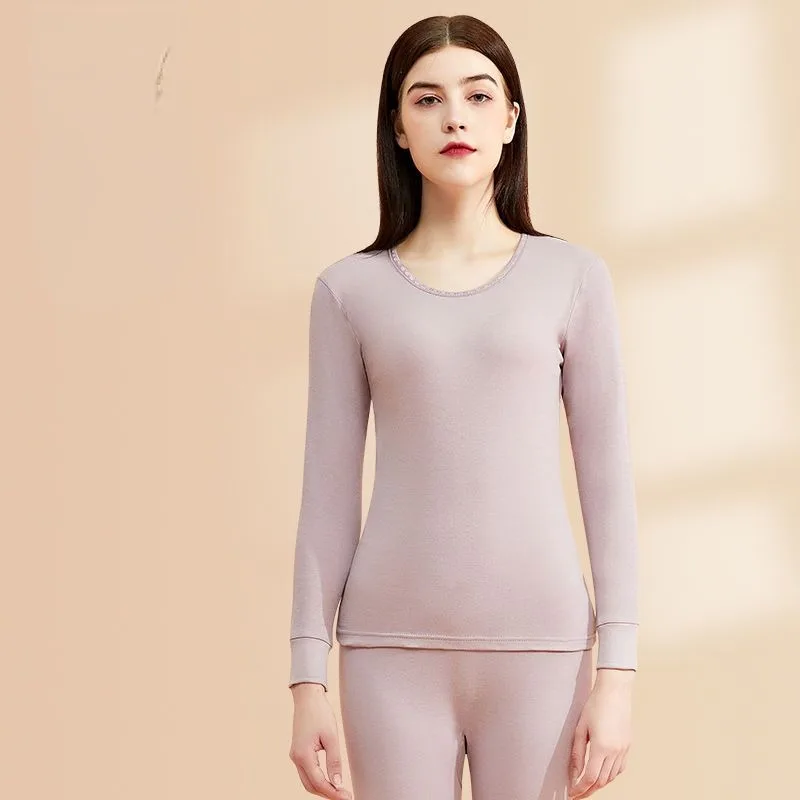 2023 New Long Johns Women's Pure Cotton Suit Thin Thermal Underwear Bottom Cotton Sweater for Fall and Winter O-neck Underwear