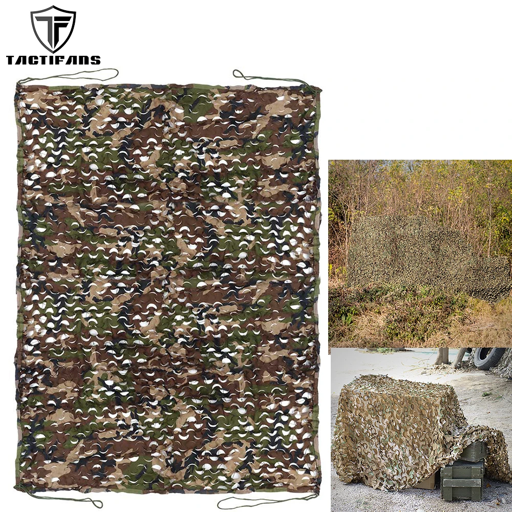 Tactical Camouflage Netting Outdoor Sports CS Wargame Camo Concealment Net For Hunting Woodland Hiding Camping Sunshade