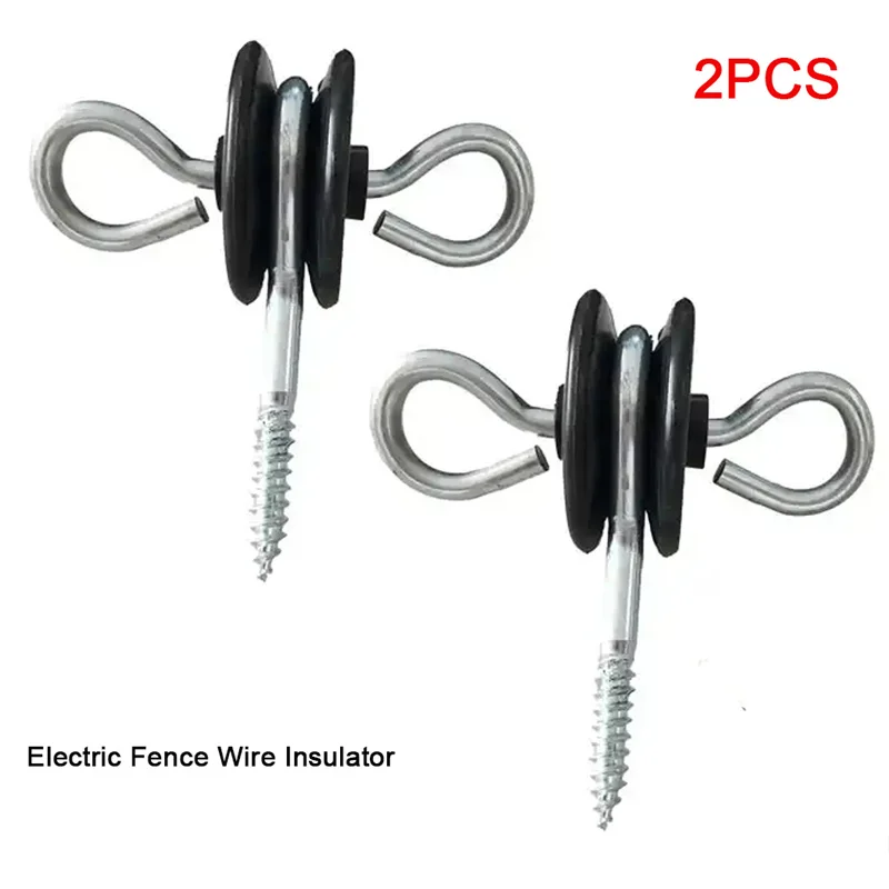 2PCS Electric Fence Gate Insulators Handle Anchor On Farm Horse Poultry Livestock Animal Fence Wire Insulators Wood Post