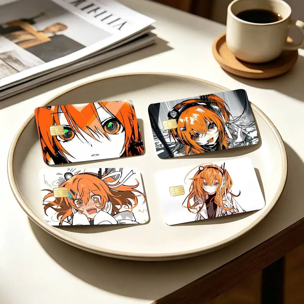 Adachi Rei UTAU Mechanisches Roboter-Mädchen 4 Stück 1 Set Karten-Aufkleber Kleine Wasserdichte Chips 4 Stück Karten-Aufkleber Kratzfest