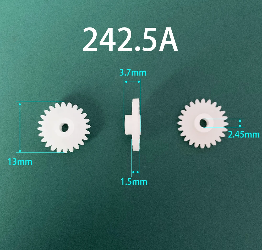 242A 242.5A 모듈러스 0.5 24 톱니 POM 플라스틱 기어 디스크 장난감 피니언 부품 24T 2MM 기어 10 개/몫