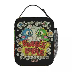 Bubble Bobble 1986 Cartoon Game Insulated Lunch Bag Food Bag Reusable Thermal Cooler Lunch Box For Picnic