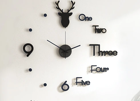 Hot sales Non punching DIY clock, hanging clock, living room, home fashion clock, hanging wall, minimalist