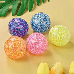 Squeeze Ball Toy Flexible Colorful Foam Beads Pinch Toys Stress Relief Soft TPR Vent Ball Squishes Decompression Kid Toy Gift