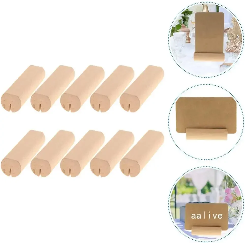 20/40/60/100PCS Wood Place Card Holders Wooden Table Number Stands Wedding  Sign  Rustic Message  Name s Display Stand