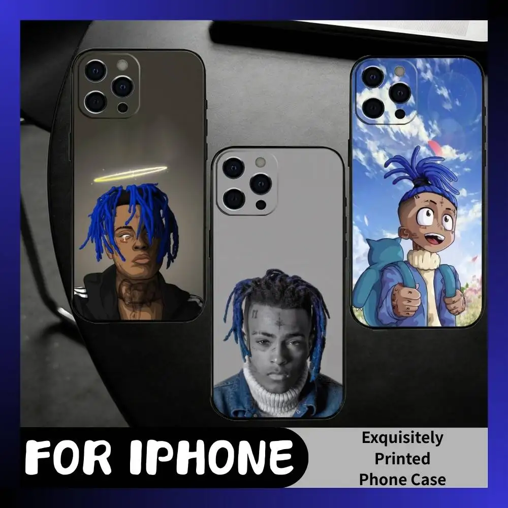 

SAD Rapper XXX-Tentacion Phone Case For iPhone17,16,15,14,13,12 Plus,Max Soft Silicone Black Cover