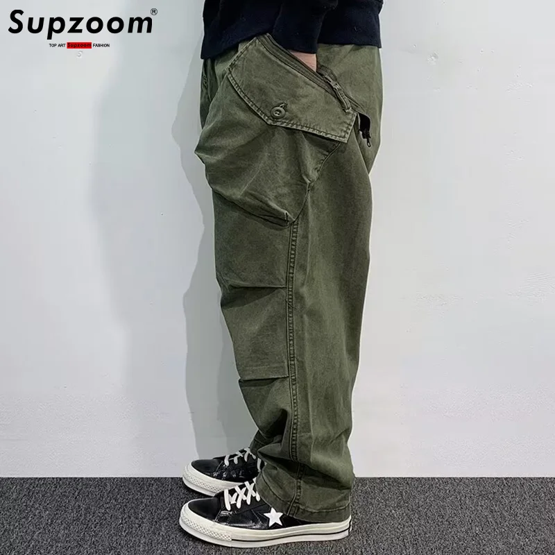 Supzoom New Arrival Hot Top Fashion Loose Cotton Pockets Selling Brand Overalls Multi Bag High Street Casual Winter Cargo Pants