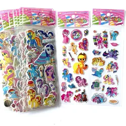 10PCS My Little Poni Toys Sticker 3D Children's Anime Cartoon Bubble Paste Thicken The Reward Sticker Kids Toys Gift hot sale