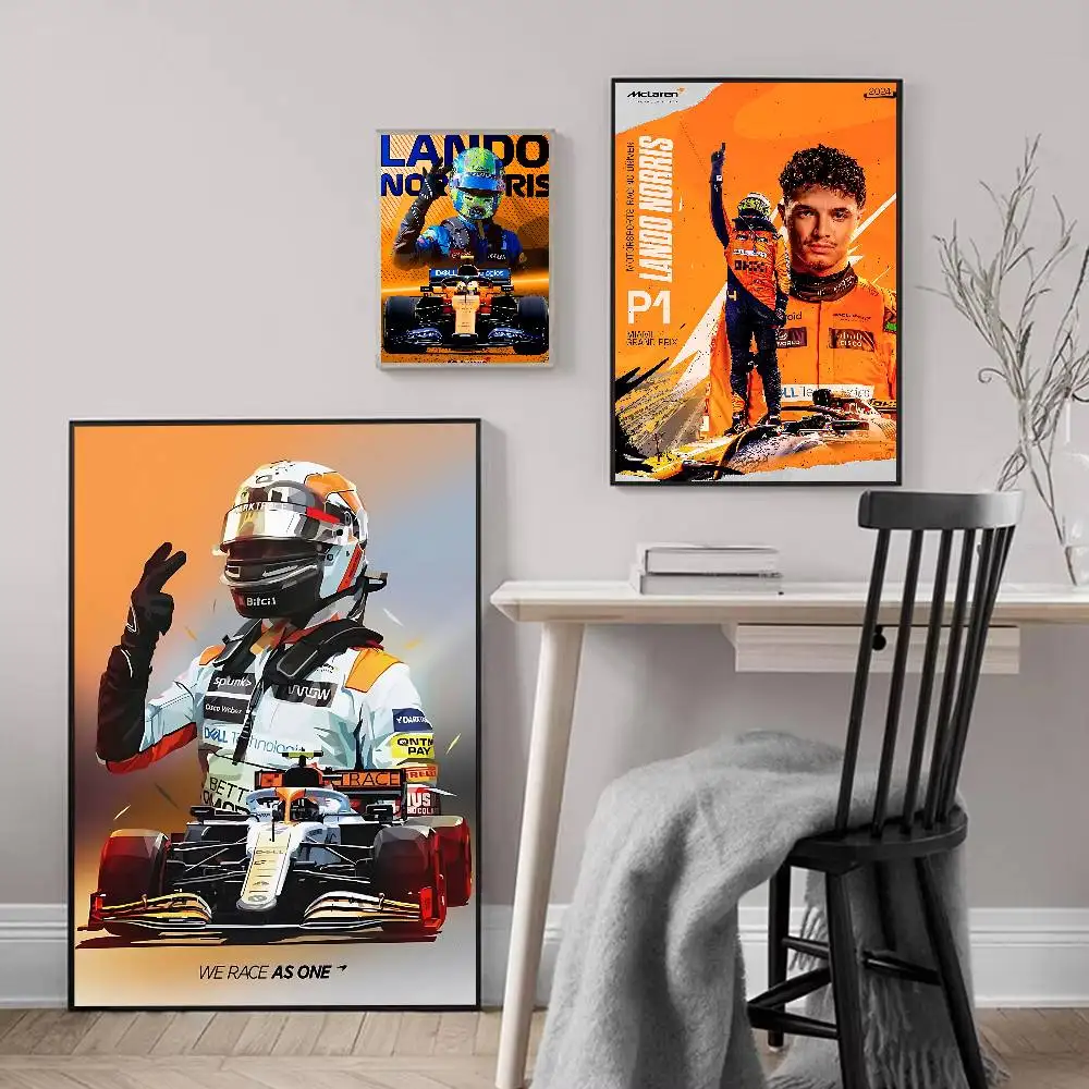 L-Lando N-Norris Formula 1 F1 Race Winner Poster Print A5 A4 A3 A2 Wall Art Decor For Room Office Gift For Fans