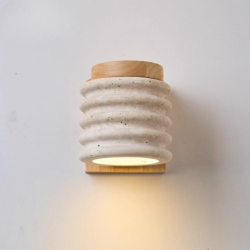 Wabi-sabi stone retro living room wall porch corridor homestaycafe atmosphere bedroom bedside wall lamp
