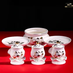 Chinese Creative Ceramic Incense Burner, Water Purification Cup,fruit Tray, Household Buddhist Temple,offering Buddhist Utensils