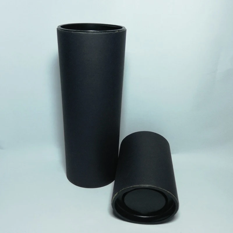 Circular Poster Packaging, Painting Paper Tube, Art Coiling Container for T-Shirt,Core Cylinder, Black Color, 10Pcs