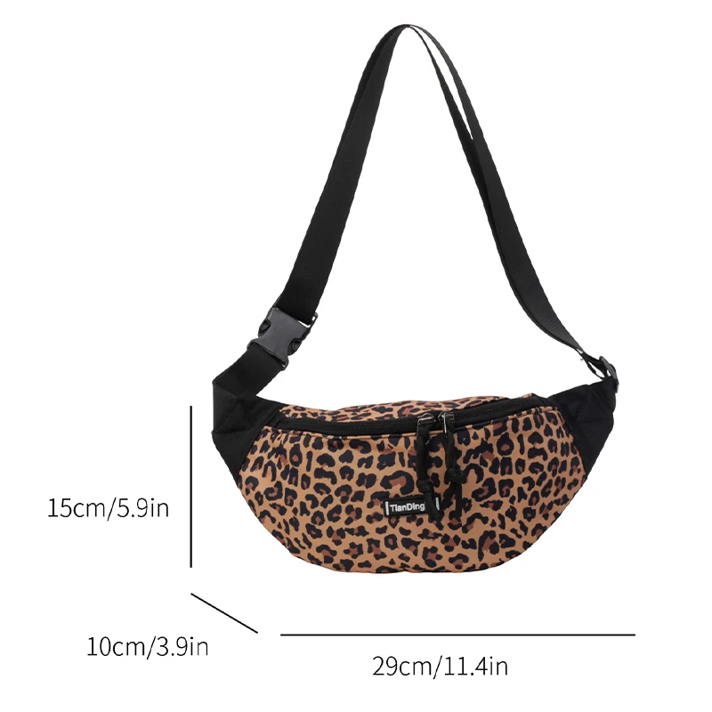 Large leopard print breast Bag Large capacity shoulder bag Crossbody bag The latest waist waist bag for summer 2024