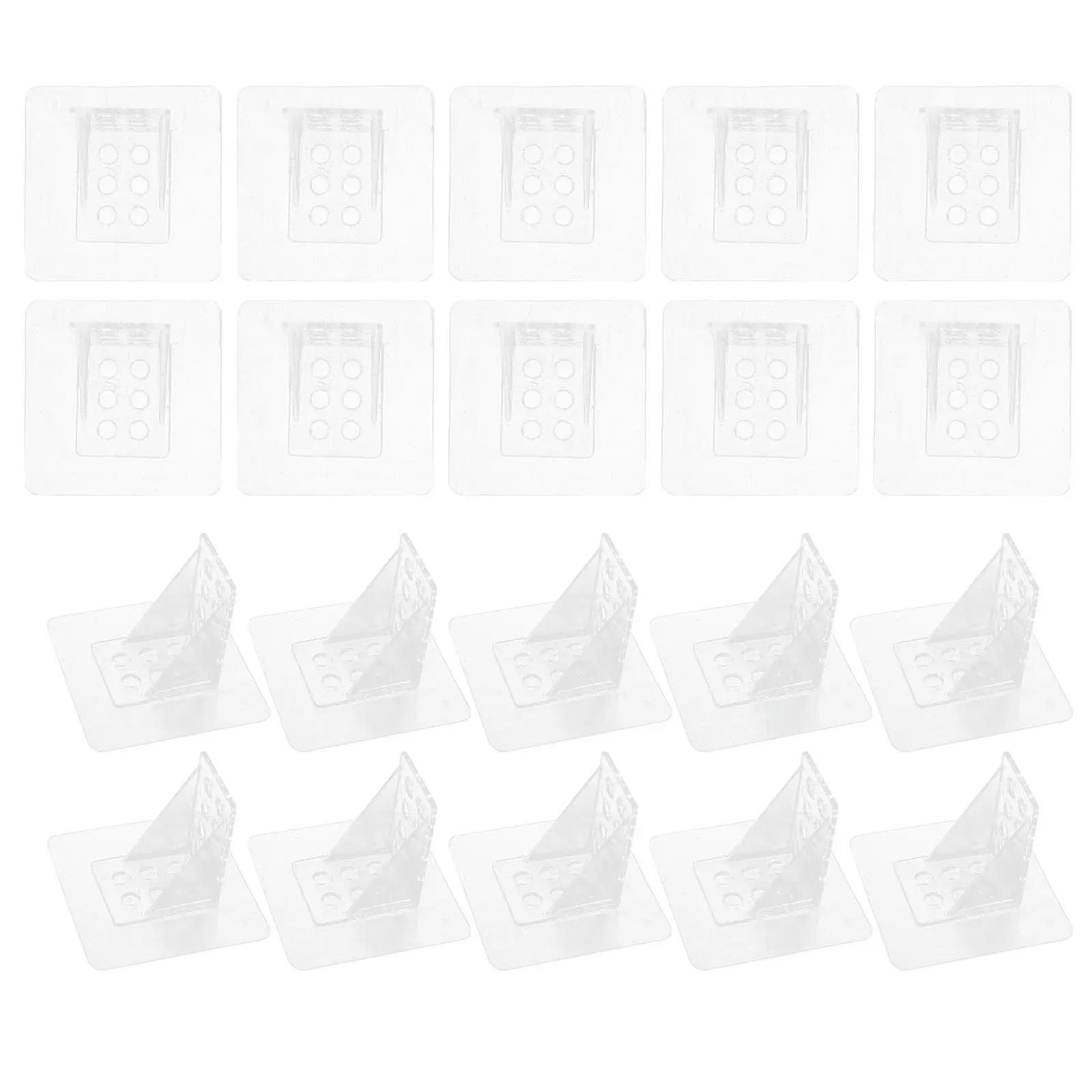 30Pcs Cabinet Shelf Support Pegs Self-Adhesive Heavy Duty Clear Shelf Brackets No Drill Kitchen Cupboard Storage Holders