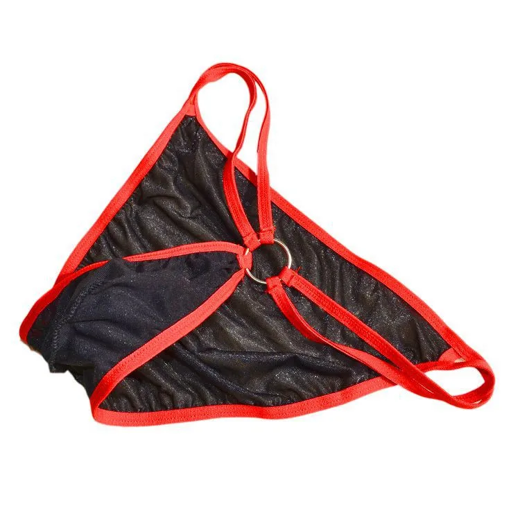 سراويل داخلية للرجال ملابس داخلية جي سترينج حزام رياضي كلسون ملابس داخلية منخفضة الارتفاع للرجال سراويل شبكية شفافة بكيني رفيع #3