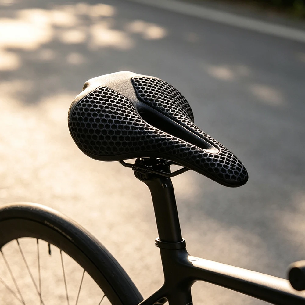 مقعد دراجة مصنوع من ألياف الكر - مراجعة Carbon Saddle 3D Printed Honeycomb وسعره