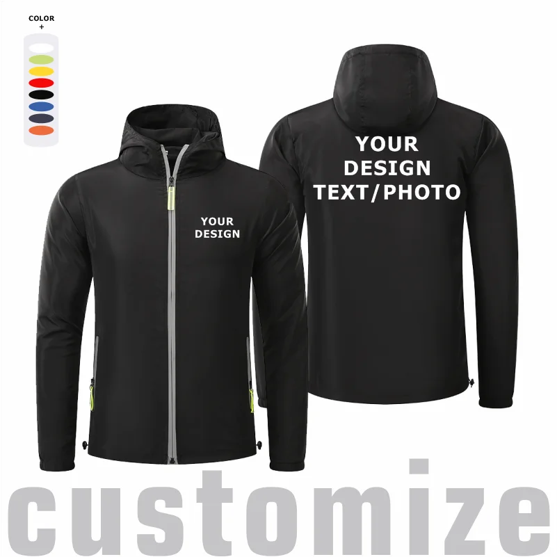 

Running Jacket Autumn Reflective Gym Hooded Men Coat Jogging Sportswear Breathable Customize Work Clothes Male Jackets Women