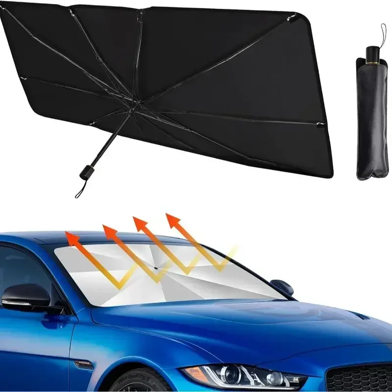 

Автомобильный солнцезащитный козырек, прочный термоизоляционный телескопический зонт на лобовом стекле с посеребренным покрытием для передней шестерни, легкий