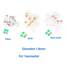 Dia 1.8MM Aluminum Ring  Luminous Pearl Bezel Insert Green Luminous Beads For Seamaster  Watch Case Replace