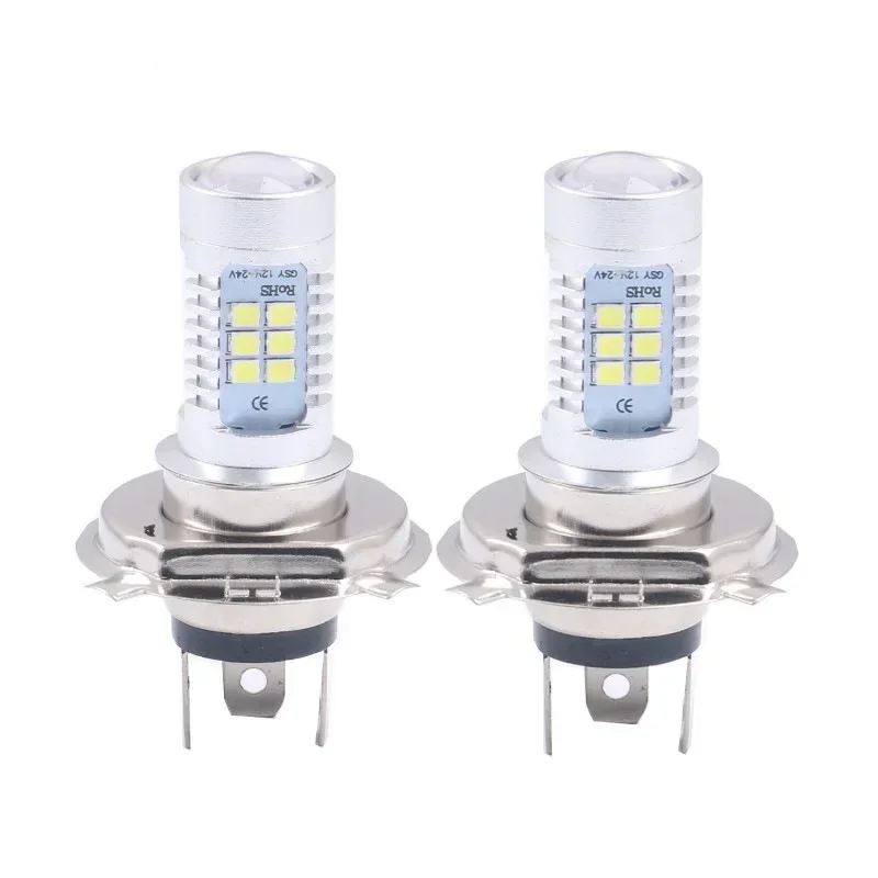 2 PCS H7 H4 LED Headlight Bulbs High Low Beam 6000K Super White Lights Car Fog Lights Auto DRL Cob Chips 12V 24V 110W