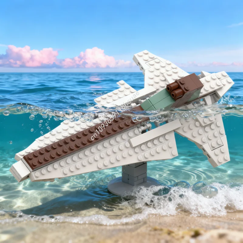 129-delige MOC Republic Venator Class Attack Cruiser Star Battle modelbouwstenen speelgoed constructie idee kerstcadeaus kinderen