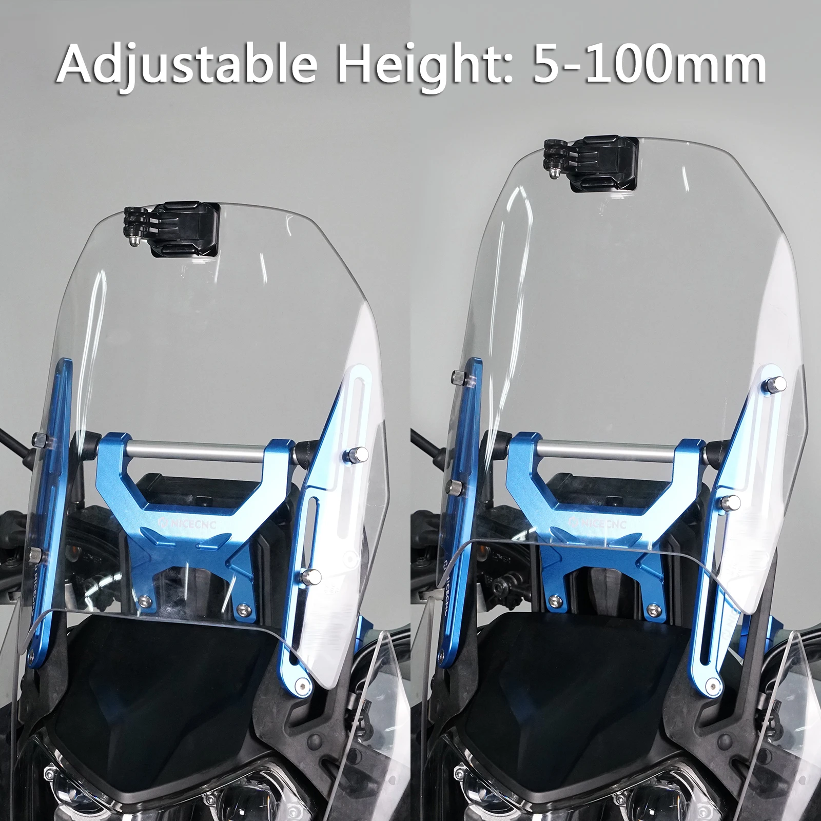 دعامات الزجاج الأمامي القابلة للتعديل للدراجات النارية لياماها تينيري 700/XTZ700 2019-2024 Tenere700 رالي 2020-2024 Tenere 700 WR 2022