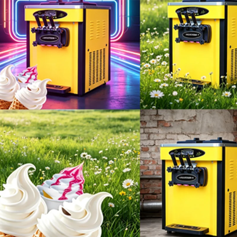 Coffee Shop Ice Cream Machine Commercial Soft Serve Ice Cream   Making Machine 220v Mini Ice Cream Maker Machine for Home