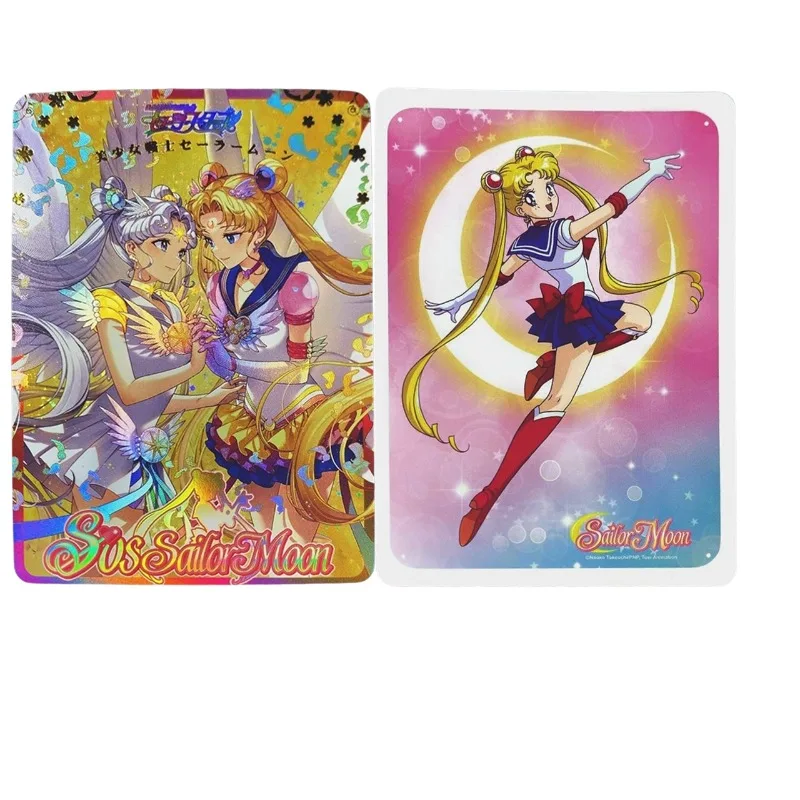 

DIY одиночная карта Сейлор Мун, самодельная карта, набор прозрачных карт с героями мультфильмов, золотая горячая игровая коллекционная карта, игрушка в подарок