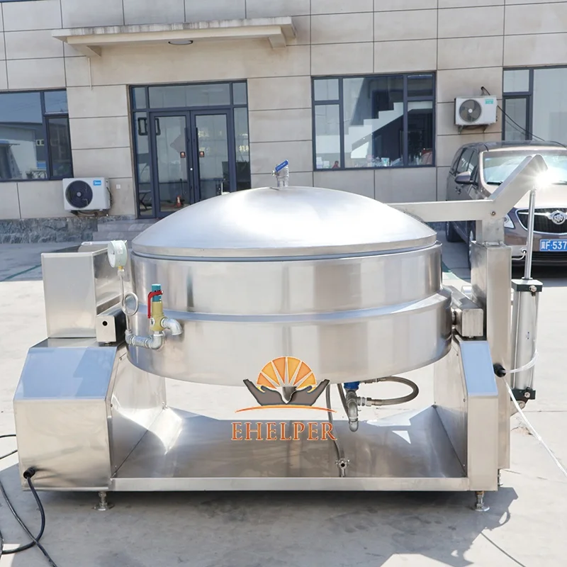 Commercial Tilting Boiling Pot 304 Stainless Steel Electric/Gas Heating Manual/Automatic Tilt For Vegetable Bone Soup