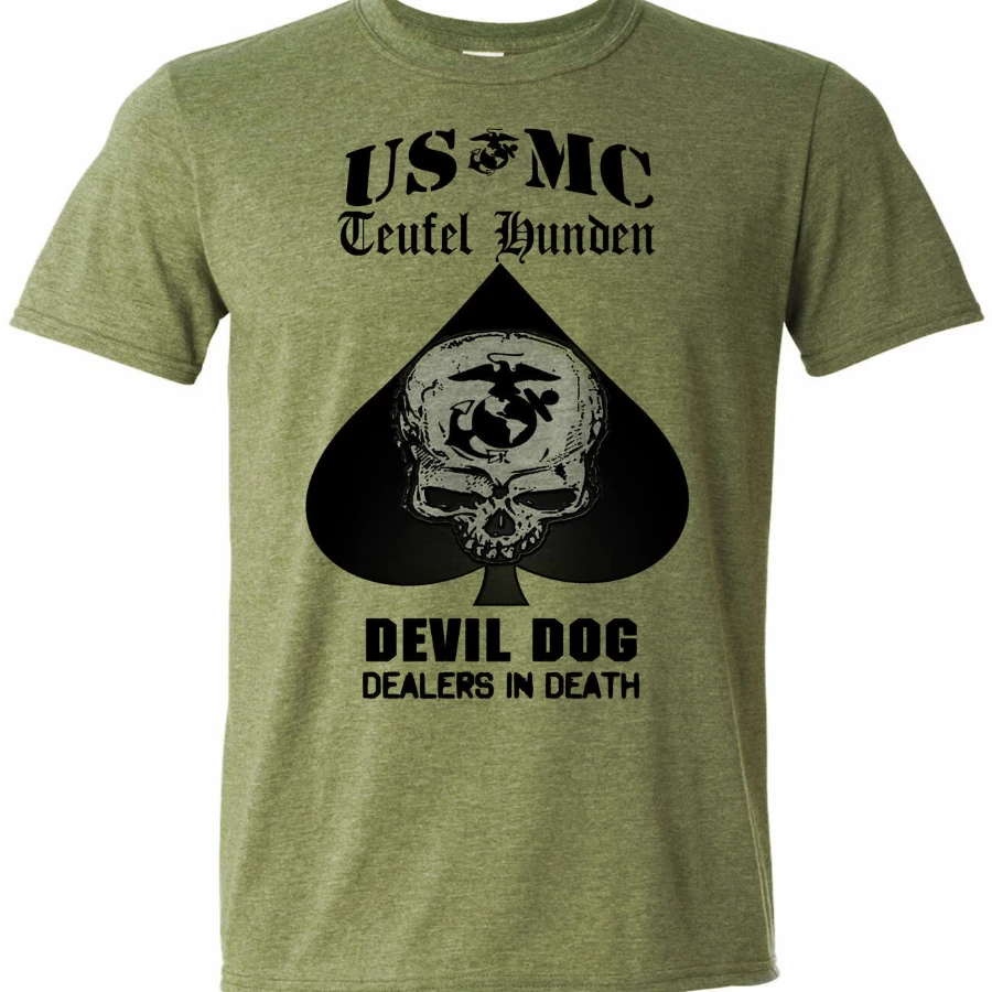 

Semper Fidelis US Marine Corps Devil Dog Military Veteran T Shirt. Short Sleeve 100% Cotton Casual T-shirts Loose Top Size S-3XL