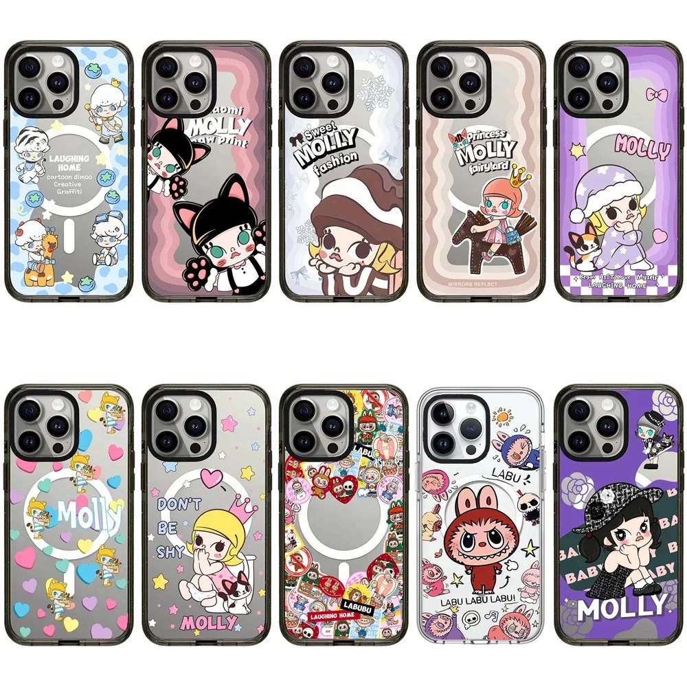 

Cartoon Doll Cute 2.0 Acrylic Black Border iPhone 12 13 14 15 16 Pro Max Case - Protective iPhone Case with MagSafe