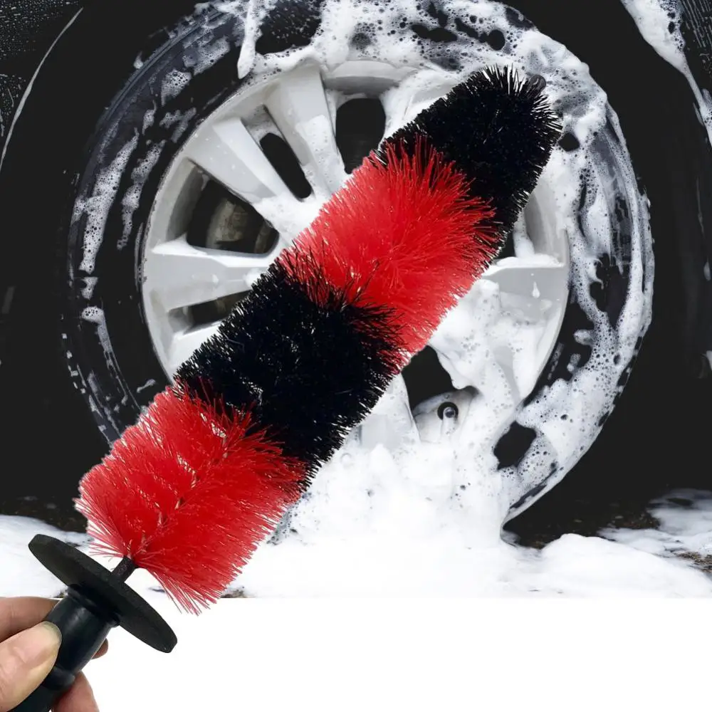 Wheel Rim Detailing Brush Long Soft Bristle Tire Wash Exhaust Tips Motorcycles Car Truck Motor Engine Grille Cleaning Tool Kit