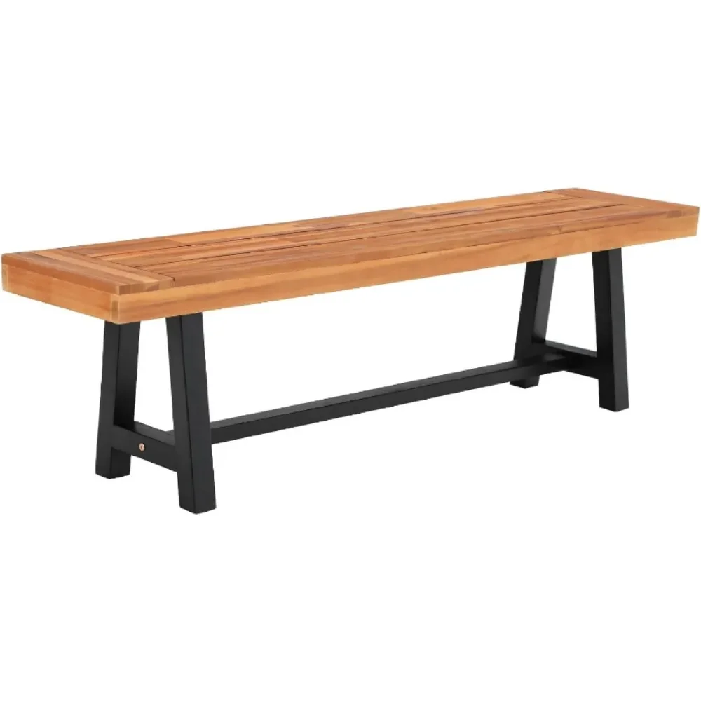 

Outdoor Bench Garden Bench Wood, Patio Dining Bench Weatherproof, Wooden Park Front Porch Benches for Outside
