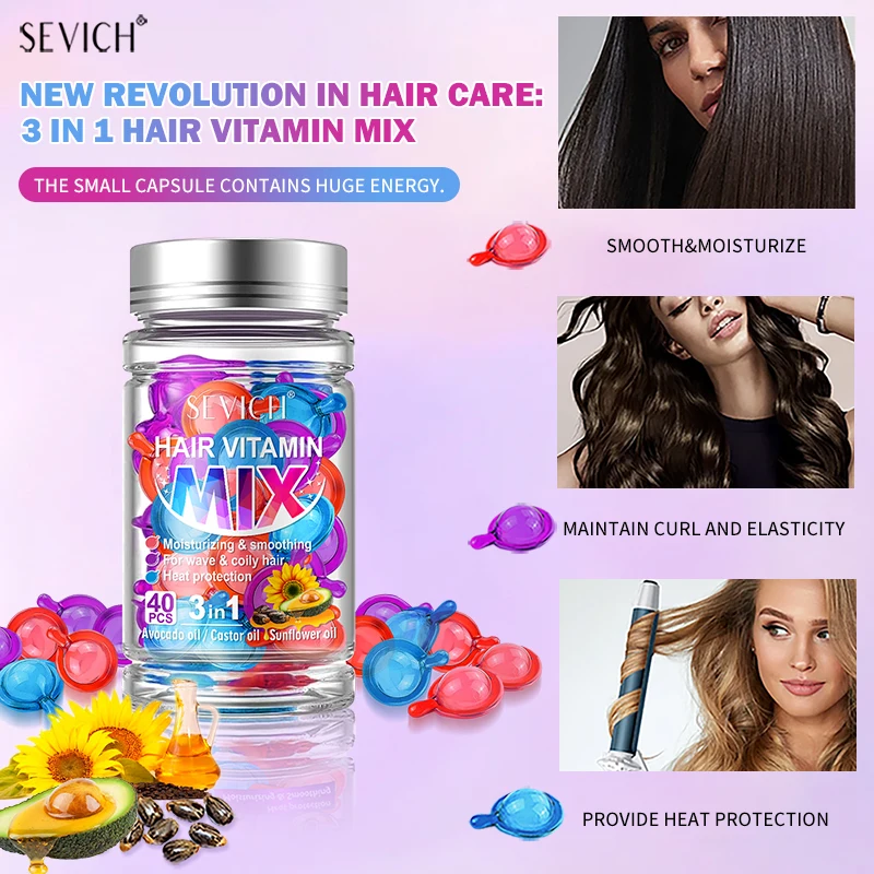 كبسولة فيتامين الشعر للعناية بالشعر، إصلاح أساسي للزيت المغربي، شعر مجعد، قناع ترطيب حريري، ترطيب الشعر التالف #2