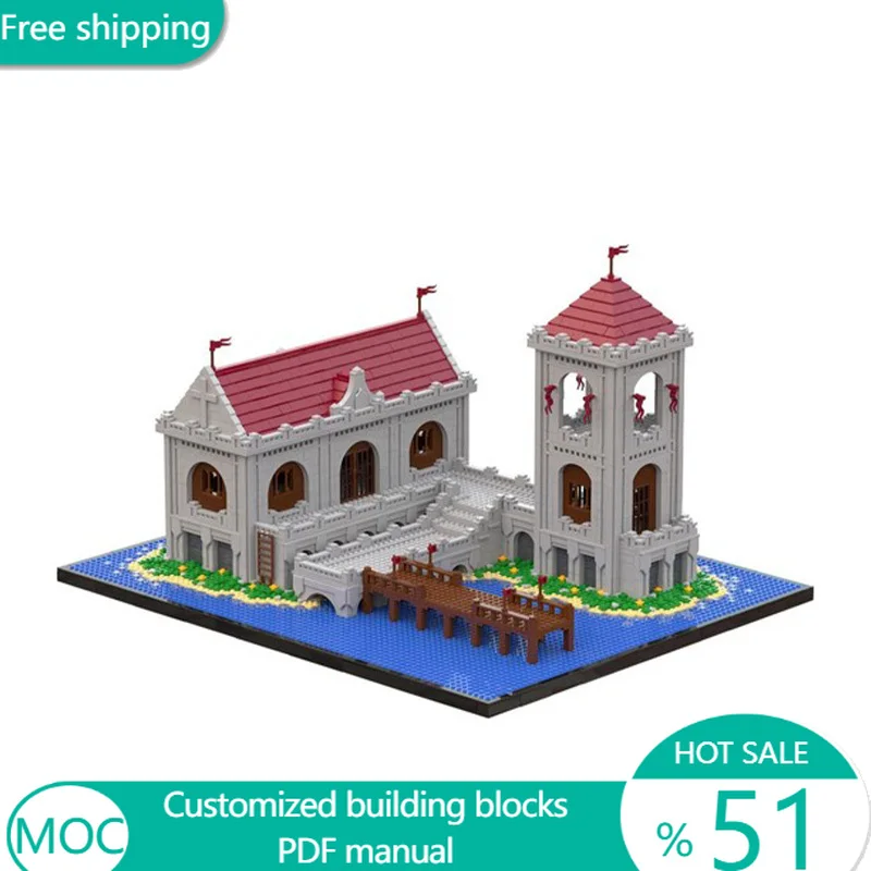 

5287 PCS Urban Pier And Watch Tower MOC Customize Modular Building Block Creative Design Educational DIY Boys Toy Christmas Gift