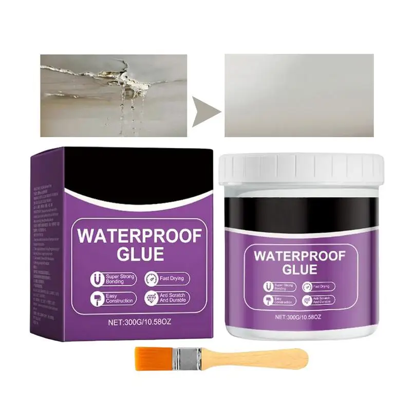 

150g/300g Invisible Paste Sealant Agent Transparent Waterproof Agent Glue Wall Leak-proof Adhesive Repair Glue With Brush