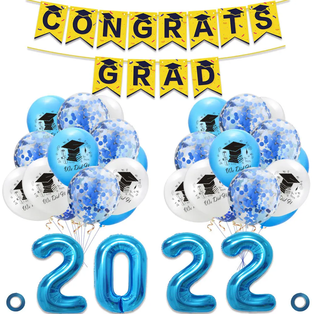 Graduation Party Decorations Kit Safe Recyclable and Not Easy to Fade for 2022 Grad Graduation Party