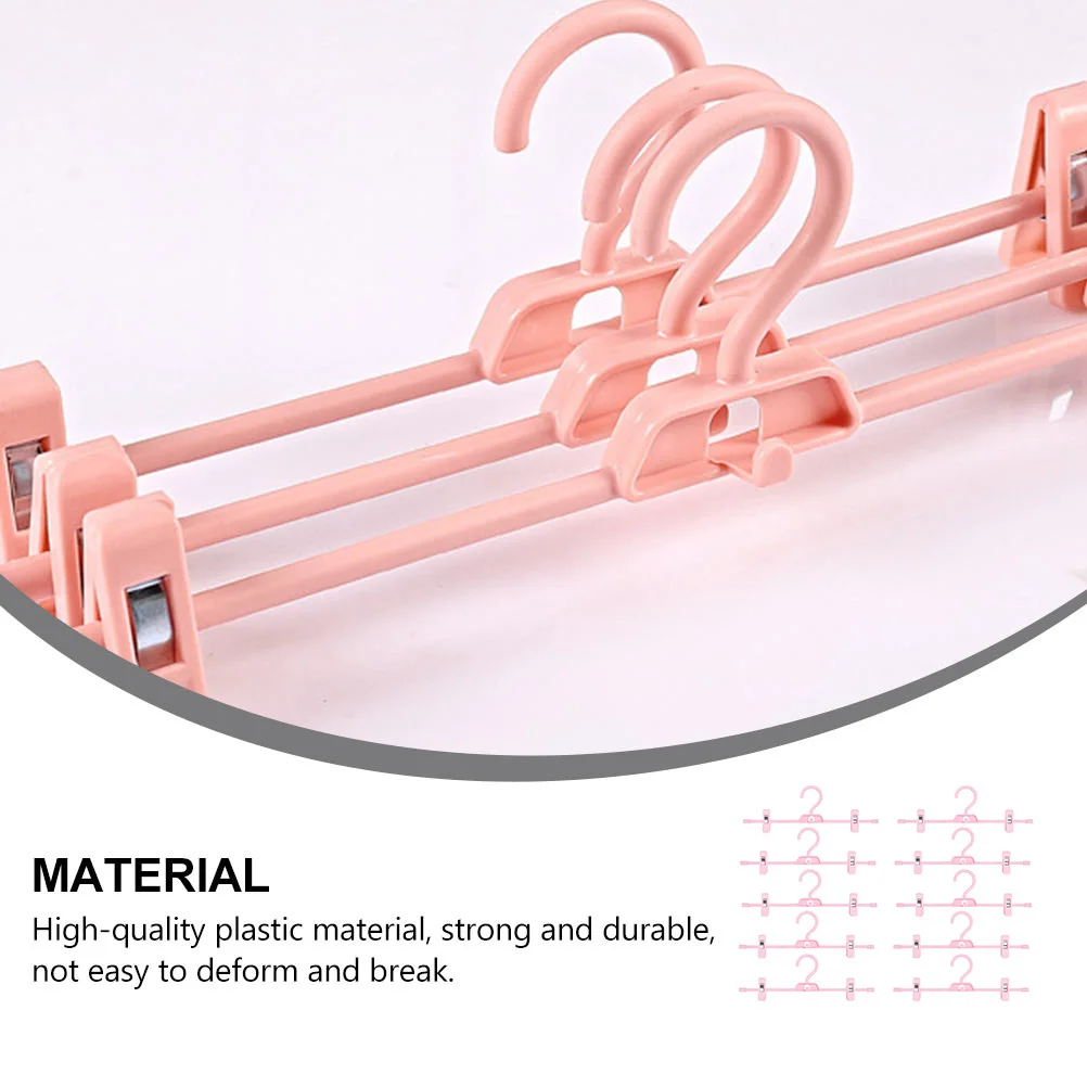 10 قطعة السراويل كليب رف البلاستيك قابل للتعديل قوي السراويل شماعات الملابس تجفيف الرف تخزين المنزلية البلاستيك تخزين شماعات