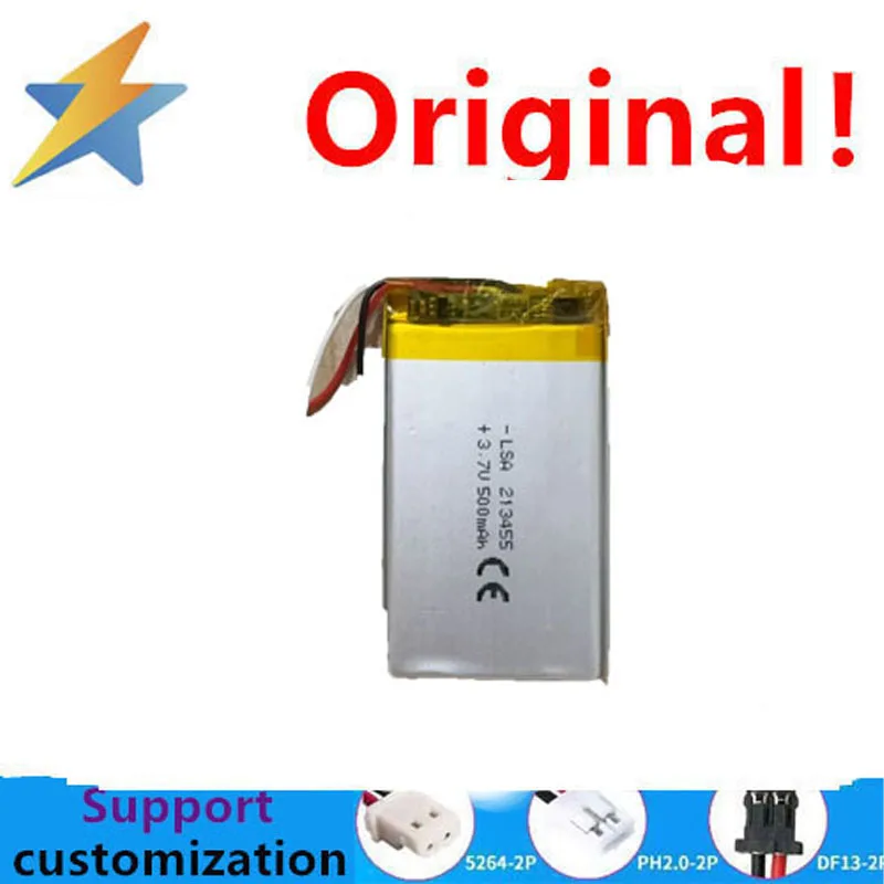 buy more will cheap3.7v213455 polymer lithium battery 500mah beauty device wireless keyboard atomizer lithium battery three wire