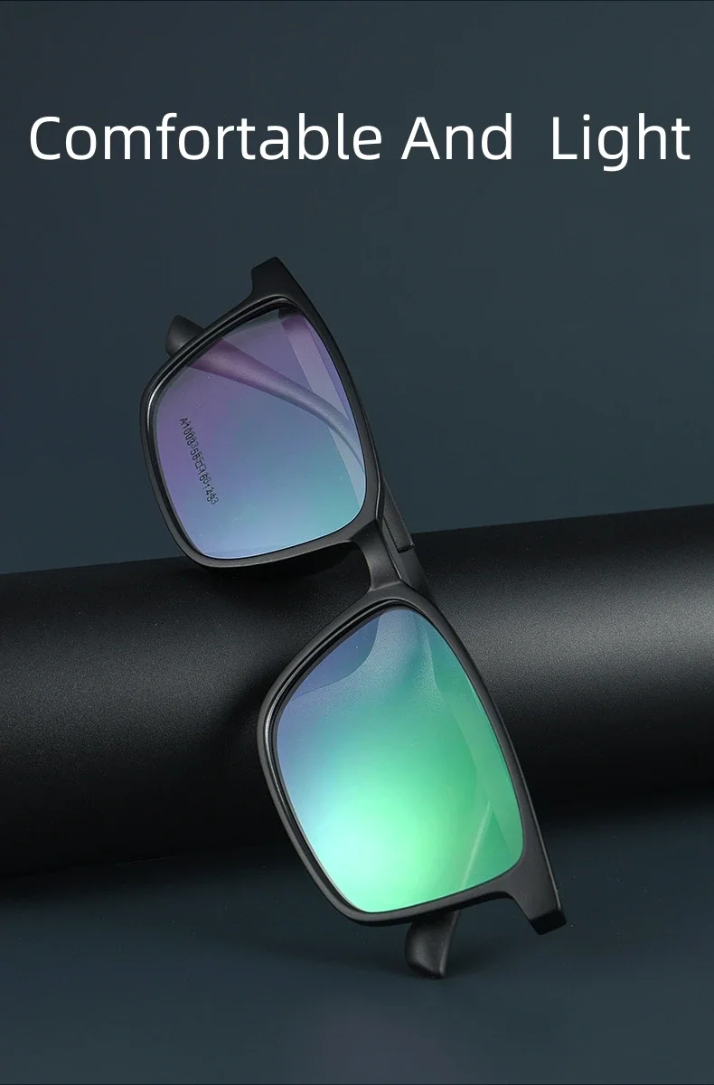 Herren-Lesebrille aus TR90-Titanlegierung mit Blaulichtfilter, Dioptrien von +2,5 bis +4,00, Maßgefertigte Sehstärke bei Kurzsichtigkeit – Detail 3
