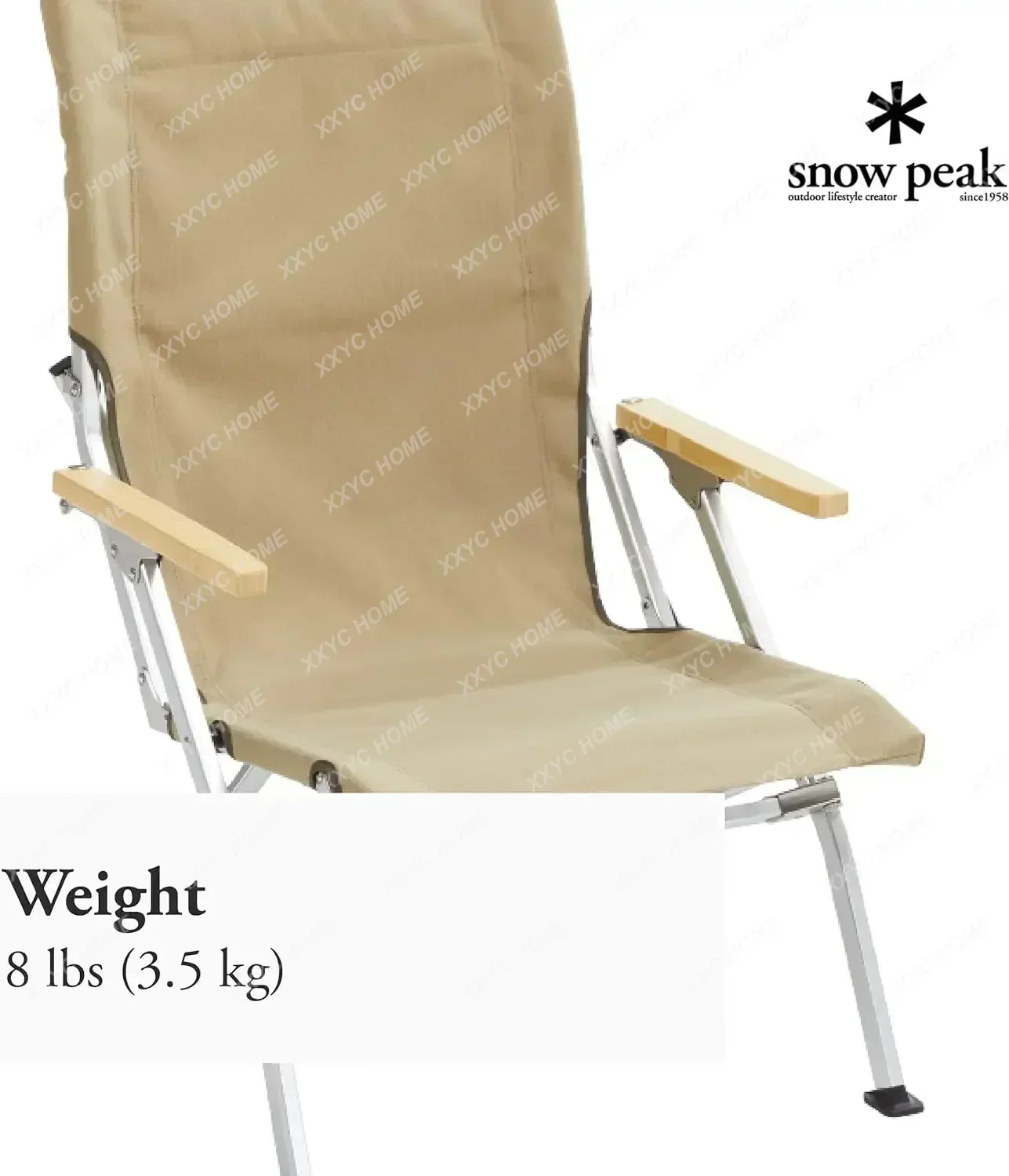 Snow Peak Low Beach Chair - Portable, Folding Camping Chair - Ultralight Outdoor  Chair Great for Patios - Khaki