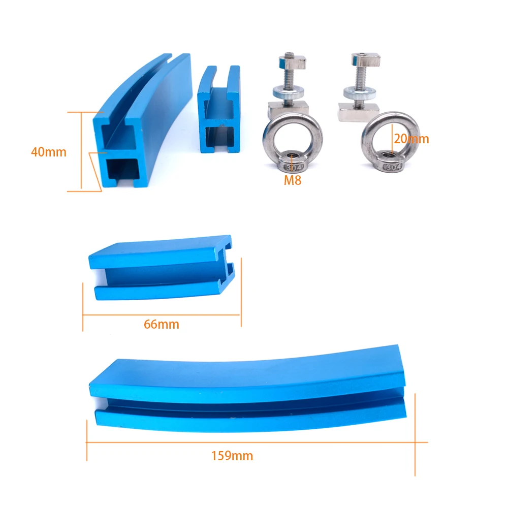 Aluminum Alloy Arc Dent Puller Car Body Paintless Dent Repair Tool PDR Curve Pulling Kit 5