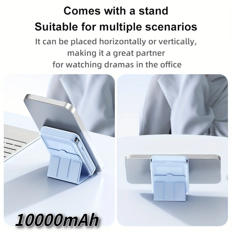 

10000MAh Mobile Power, 22.5W Magnetic Charging Treasure, with Convenient Dual Cable, with Led Power Display, Stand Mobile Power
