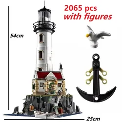 2065 PCS Motorised Lighthouse Building Blocks Bricks Kids Christmas Birthday Gifts Toy Compatible With 21335