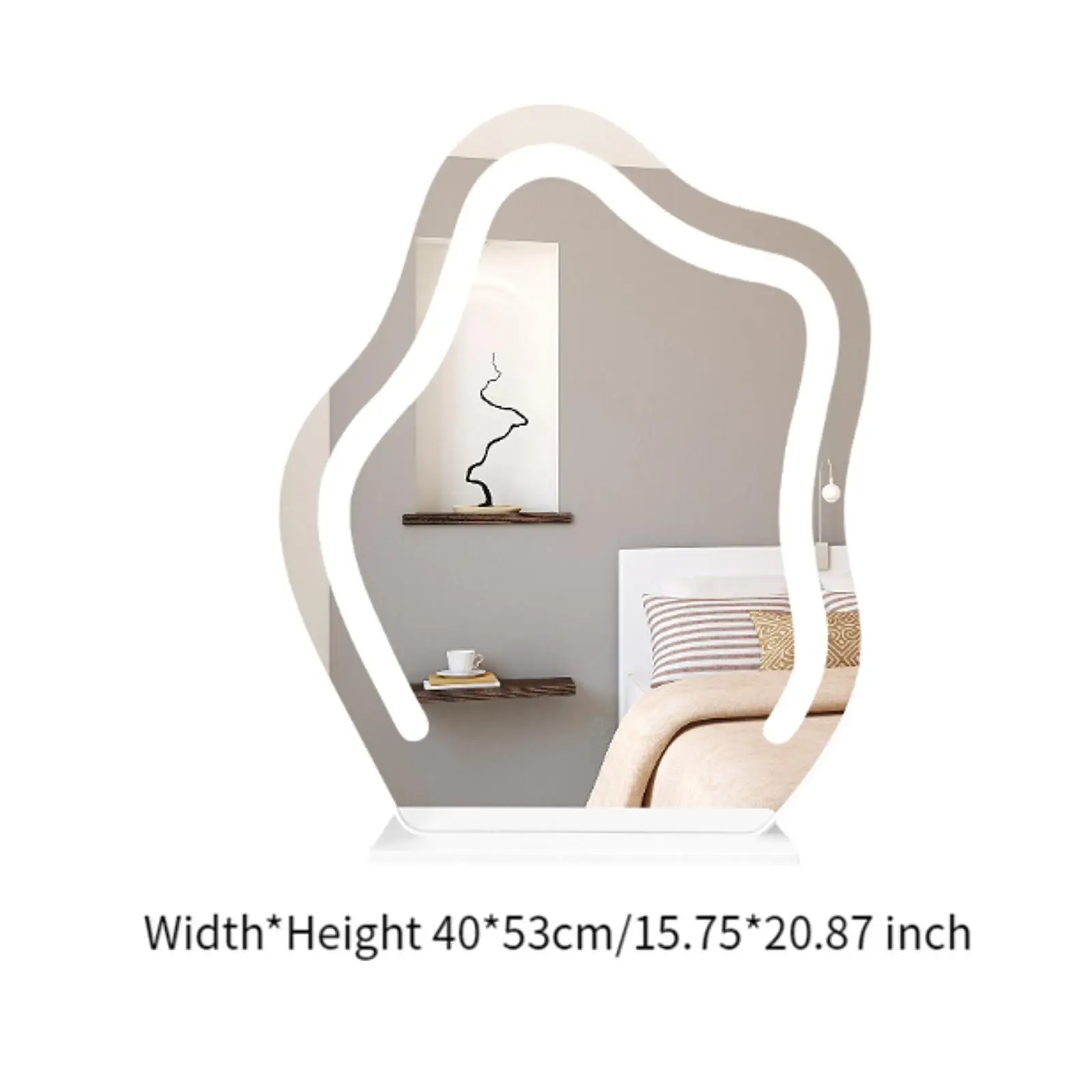 مرآة مكياج ذات 3 أوضاع ألوان لطاولة الزينة وغرفة النوم والفندق